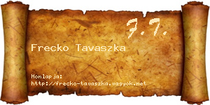 Frecko Tavaszka névjegykártya